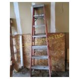 8' aluminum ladder bent rungs