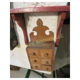 antique small trinket drawers w contents