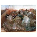 assorted telphone pole insulators many