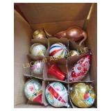 vintage Christmas ornaments indents flamingo