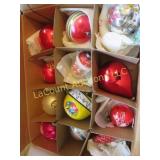 vintage Christmas ornaments triple indent