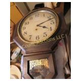 vintage Regulator clock w key