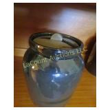 stoneware covered bean type pot