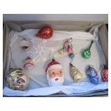 vintage Christmas ornaments Santa pinecones