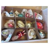 vintage Christmas ornaments Santa indent bell