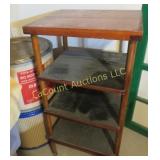 nice wood shelving unit table