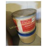 2 cardboard barrels for storage