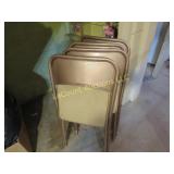 4 vintage folding chairs