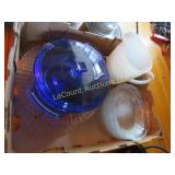 beautiful blue casserile salad plates pink platter