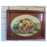 vintage framed fruit picture beautiful