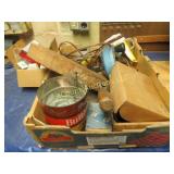 drain snake, wood clamp nails engine vacuum