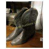 nice leather western cowboy boots mens 11