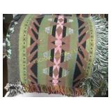 nice woven blanket throw of wolf & print