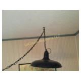 industrial blue enameled work light 18'd