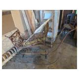 antique baby buggy with umbrella parasol clamp on