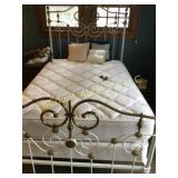 beautiful brass bed mattress box spring pillows