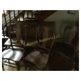 6 eclectic wooden dining chairs 3 each style