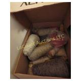 box assorted yarns spools
