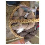 nice basket w skeins yarn