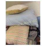 assorted pillows feather bag