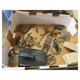 vintage hardware pulls lock hinge pulley