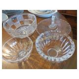 beautiful crystal bowls candy dessert tray