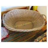 antique wicker laundry basket
