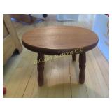 small wood milking stool