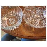 beautiful crystal bowls one cut glass