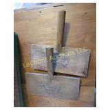 vintage wool carding paddles brushes