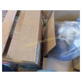2 boxes wool items yarns 7.5lbs raw wool