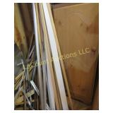 wood storage cabinet and misc wood strips