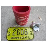 1979 bike license plate coca cola bottle opener