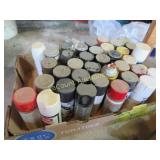 assorted sprays paints