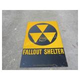 vintage Fallout shelter metal sign