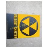 vintage Fallout shelter metal sign
