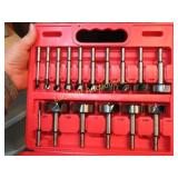 16 pc forstner bit set set in case