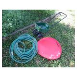 lawn spreader garden hose snow coaster
