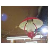 vintage red ceiling light hanging metal