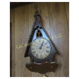 Vintage New England wall clock w pendulum weights