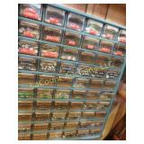 storage drawers w assorted screws bolts hooks