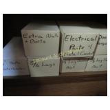 boxes shop supplies electrical nuts bolts lags