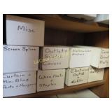boxes shop supplies wire nuts staples covers
