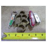 brass knuckles pocket knife bottle opener knife