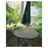 patio table w umbrella and umbrella base