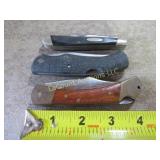 3 pocket knives 1 is a Buck