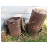 plastic trash cans with lids