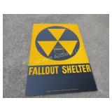 vintage Fallout shelter metal sign