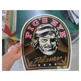 Pigs Eye beer sign