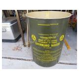 vintage Military drinking water barrel